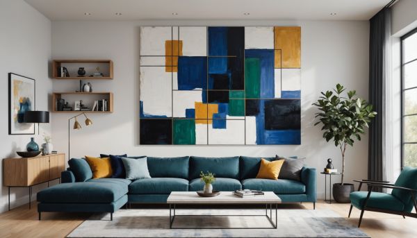 Exposer une grande toile moderne chez soi avec style